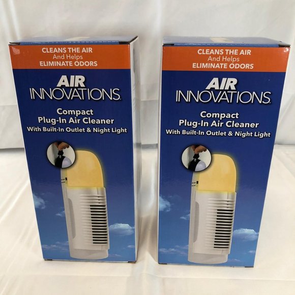 S/2 Plug-In Air Purifiers with Nightlight